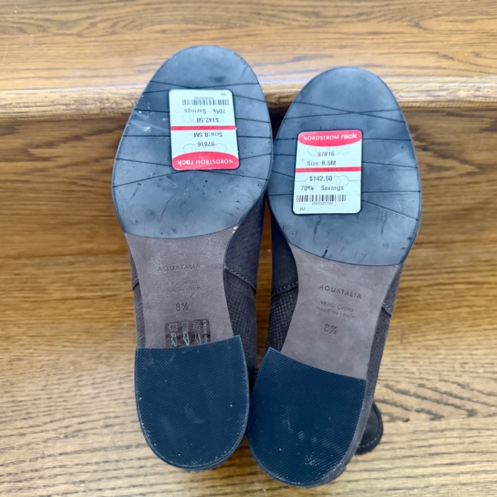 Aquatalia Taylor Gray Suede Ankle Bootie 8.5 NWT - Picture 8 of 10